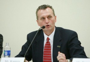Dr. Michael Kanters addresses the Congressional Hockey Caucus on March 10, 2011