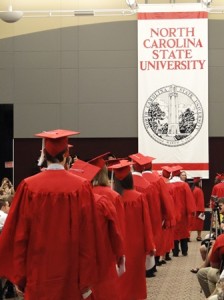 Degree candidates process at 2011 NC State College of Natural Resources Commencmeent Ceremony