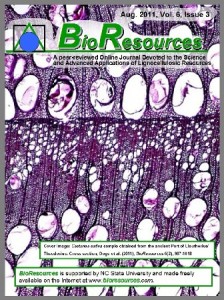 Cover - BioResources Online Journal - August 2011 Vol 6 Issue 3