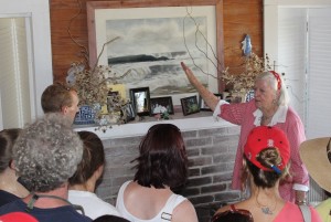 Ms. Rascoe hosts participants at her historic beach home